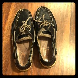 Black and Tan Sperry Top Sider
